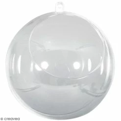 De gros 🧨 Rayher Boules Et Suspensions Verre Boule Ouverte En Plastique Transparent - 12 Cm 😉