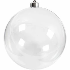 Le moins cher 🥰 Creativ Company Boule Plastique Transparente Boule Transparente à Décorer - 15,6 Cm - 1 Pce 🔥