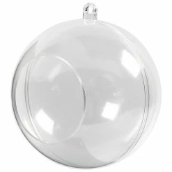 Bon marché 💯 Creativ Company Boule Plastique Transparente Boule Ouverte En Plastique Transparent - 8 Cm - 5 Pcs ⭐