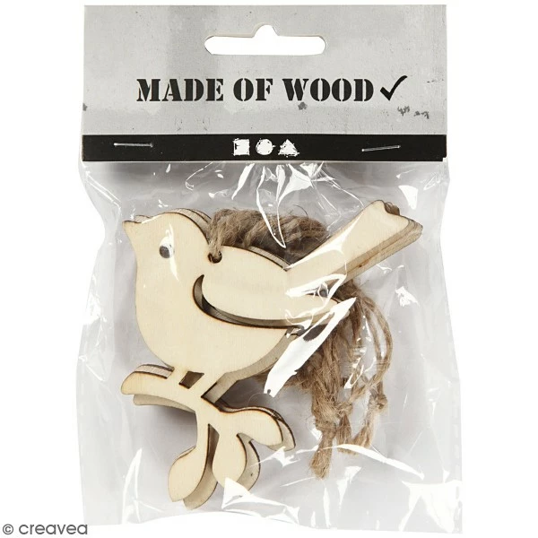 Acheter ❤️ Creativ Company Forme En Bois Oiseaux 6,5 X 9 Cm - 5 Pcs 👍 3 Acheter ❤️ Creativ Company Forme En Bois Oiseaux 6,5 X 9 Cm - 5 Pcs 👍