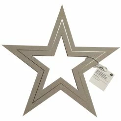 Offres 🌟 Rico Design Déco à Suspendre Etoile En Carton - Gris - 27,5 X 24,5 Cm ⌛