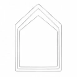 Offres 🎉 Rayher Forme En Métal Lot D'anneaux En Métal - Maison - Blanc - ø 19-23-27,5 Cm 🎁