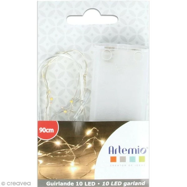 Vente flash 😀 Artemio Guirlande Lumineuse LED - 10 Ampoules - Blanc Chaud - 90 Cm ❤️ 3 Vente flash 😀 Artemio Guirlande Lumineuse LED - 10 Ampoules - Blanc Chaud - 90 Cm ❤️