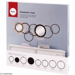 Coupon 🎉 Rayher Cercles Attrape-rêves Set Cercles En Bois - De 16,9 Cm à 24,7 Cm - 8 Pcs 🔥