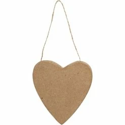 Grosses soldes 🧨 Creativ Company Coeur à Suspendre Coeur En Papier Mâché à Suspendre Et à Décorer - 12,5 Cm ❤️