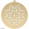 Promo ⌛ Forme En Bois Médaillon En Bois à Décorer - Artemio Barok - Flocon - 20 Cm 💯