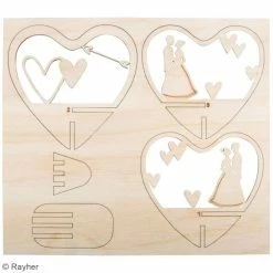 Le moins cher ⌛ Rayher Support Déco Amour Déco 3D à Monter - Jeunes Mariés - 9,6 Cm 😀 -Support à décorer suspendu Soldes unnamed file 251