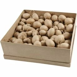Coupon 🌟 Creativ Company Oeufs à Décorer Oeuf En Papier Mâché à Suspendre - Couleur Naturelle - 3 à 6 Cm - 140 Pcs 😀
