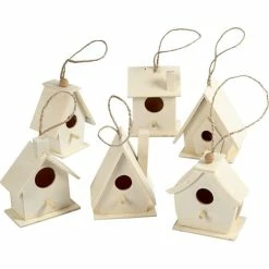 Offres 😍 Creativ Company Nichoir à Décorer Set De Petits Nichoirs En Bois à Décorer - 7 Cm - 6 Pcs ❤️