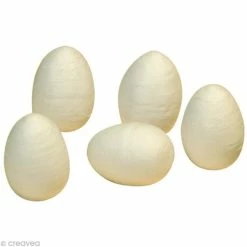 Vente flash 💯 Graine Créative Oeufs à Décorer Oeuf En Cellulose à Décorer 6 Cm X 10 🧨