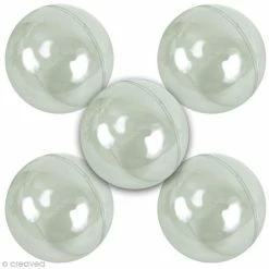 De gros ❤️ Graine Créative Boule Plastique Transparente Pour Contact Alimentaire - 7 Cm X 5 🔔