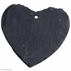 Sortie 😀 Rayher Coeur à Suspendre Coeur En Ardoise à Suspendre X 3 🧨