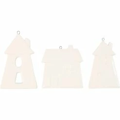 Offres 👍 Creativ Company Silhouette à Suspendre Suspension En Porcelaine Blanche - Maison - 7,6 à 9,7 Cm - 18 Pcs 😉