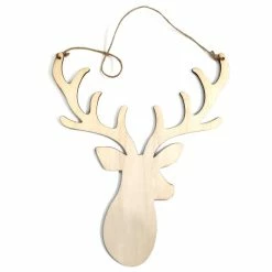 Grosses soldes ⭐ Graine Créative Silhouette à Suspendre Tête De Renne En Bois à Décorer - 25 X 30 Cm 😀