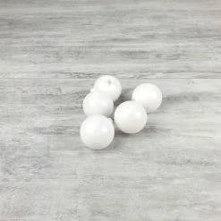 Tout neuf 💯 Lealoo® Boule Plastique Transparente Lot De 5 Boules En Plastique Blanc, Diam. 5 Cm, Avec Ouverture Ø 8 Mm Pour Fixation ✔️