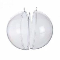 Le moins cher ⭐ Lealoo® Boule Plastique Transparente Boule En Plastique Avec Paroi De Séparation, Diamètre 14 Cm, Séparateur Transparent 🔥