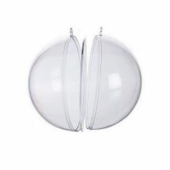 Vente flash ⭐ Lealoo® Boule Plastique Transparente Boule En Plastique Avec Paroi De Séparation, Diamètre 10 Cm, Séparateur Transparent ✨