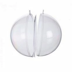 Les meilleures critiques de 💯 Lealoo® Boule Plastique Transparente Boule En Plastique Avec Paroi De Séparation, Diamètre 12 Cm, Séparateur Transparent 🔔
