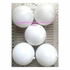 Le moins cher ✔️ Lealoo® Boule Plastique Transparente Lot 5 Boules En Plastique Blanc, Diam. 15 Cm, Avec Ouverture Ø 12 Mm Pour Fixation 😍