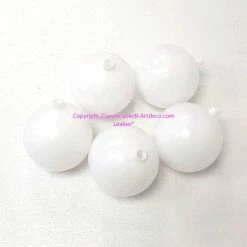 Le moins cher 😉 Lealoo® Boule Plastique Transparente Lot 5 Boules En Plastique Blanc, Diam. 10 Cm, Avec Ouverture Ø 8 Mm Pour Fixation 😉