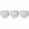 Promo 🎉 Lealoo® Coeur à Suspendre Lot De 6 Boites Contenants Dragées En Plastique Forme Coeur, Long. 6 Cm, Haut. 3 Cm 😉