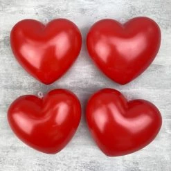 Offres 🥰 Lealoo® Coeur à Suspendre Lot De 4 Coeurs Rouges En Plastique Non Séparable, 9,5 X 8 Cm, Avec Accroches à Suspendre, Déco Roma 🧨