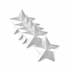 Budget 🥰 Lealoo® Boule Plastique Transparente Lot 5 étoiles 3D De 8 Cm, Plastique Cristal Alimentaire Transparent, Séparable, Contenant Sécable à 🎁