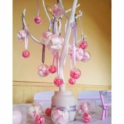 Remise 😍 Lealoo® Boule Plastique Transparente Lot 18 Boules En Plastique Transparent Séparable, 3 Tailles 8, 10 Et 12 Cm, Contenant Alimentaire 👍 -Support à décorer suspendu Soldes unnamed file 485