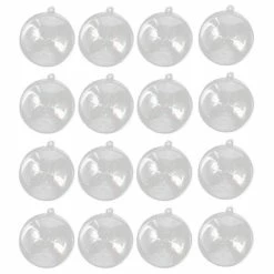 Promo ✔️ Lealoo® Boule Plastique Transparente Lot 100 Petites Boules Diam 4 Cm En Plastique Transparent Séparable, Contenant Cristal Alimentaire S 😀