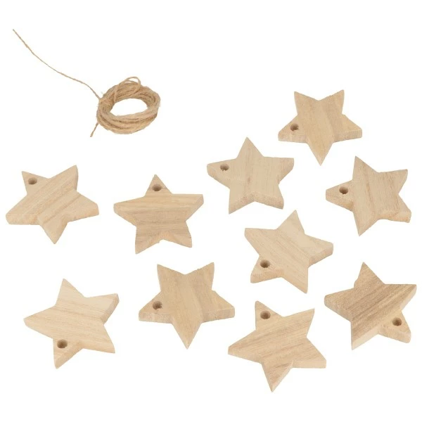 Tout neuf 🔔 Artemio Guirlande à Décorer Guirlande - étoiles En Bois - 10 Pcs 🔥 4 Tout neuf 🔔 Artemio Guirlande à Décorer Guirlande - étoiles En Bois - 10 Pcs 🔥 – Image 2