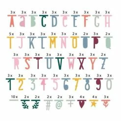 Sortie 🎁 A Little Lovely Company Guirlande à Décorer Bannière Personnalisable - 147 Lettres Multicolores ✔️