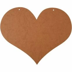 Acheter 🧨 Creativ Company Support Déco Amour Coeur Géant En Bois à Décorer Avec Trous - 50 X 40 Cm 🔥