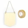 Promo ❤️ AUCUNE Silhouette à Suspendre Fanion Bois à Suspendre 20 X 15 Cm + Masking Tape Doré à Paillettes 5 M 🌟 -Support à décorer suspendu Soldes unnamed file 556