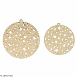 Grosses soldes 🎉 Artemio Forme En Bois Médaillons En Bois à Décorer - Étoiles - 10 Et 21 Cm - 2 Pcs 😉
