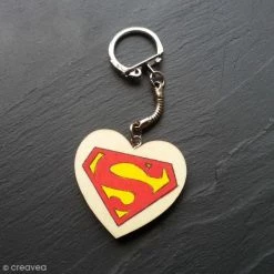 Meilleure affaire 😍 Lilou Blue Porte-clés à Décorer Portes Clés Coeur En Bois à Décorer - 10 Pcs 🤩 -Support à décorer suspendu Soldes unnamed file 58