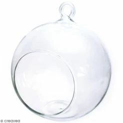Meilleure vente ⌛ Graine Créative Boules Et Suspensions Verre Boule En Verre Ouverte à Suspendre - 12 Cm 🤩