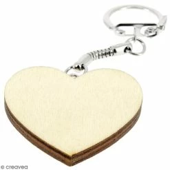 Meilleure affaire 😍 Lilou Blue Porte-clés à Décorer Portes Clés Coeur En Bois à Décorer - 10 Pcs 🤩 -Support à décorer suspendu Soldes unnamed file 61