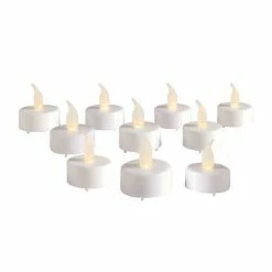 Offres ✨ CePe Guirlande à Décorer Lot De 10 Bougies Chauffe-plat LED, Lumière Jaune Vacillante, H. 4,5 Cm, Décoration De Table 🥰