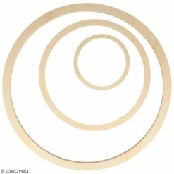 Meilleure affaire 🤩 Artemio Forme En Bois à Décorer - Cercles - 40, 26, 13 Cm - 3 Pcs 🔥