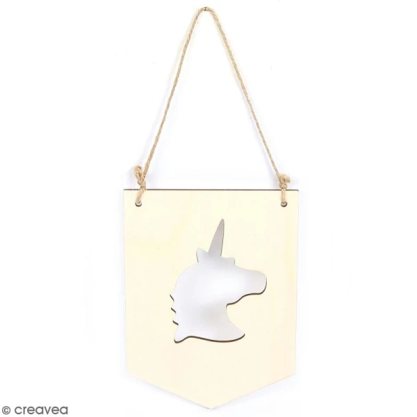 Budget 😀 Graine Créative Fanion En Bois à Décorer - Licorne - 15 X 20 Cm 🎉 3 Budget 😀 Graine Créative Fanion En Bois à Décorer - Licorne - 15 X 20 Cm 🎉