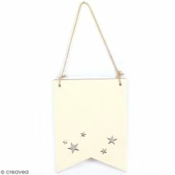 Bon marché 🌟 Graine Créative Fanion En Bois à Décorer - Etoiles - 15 X 20 Cm 🎁
