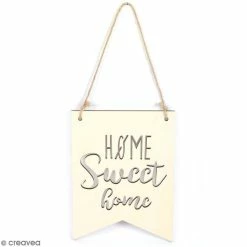 Meilleure affaire 🧨 Graine Créative Fanion En Bois à Décorer - Home Sweet Home - 15 X 20 Cm 🧨