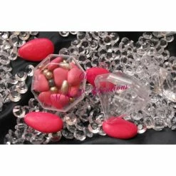 Support à décorer suspendu Soldes 10 Remise 🔔 Artifêtes Diffusion Boule Plastique Transparente Lot 4 Diamants Pvc Krystal Diam. 5Cm 🔥