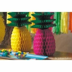 Meilleure vente 🌟 Party Formes à Suspendre Ananas Alvéolé Jaune Et Vert, H.31 Cm, Décoration Estivale Et Exotique 😍 -Support à décorer suspendu Soldes unnamed file 648