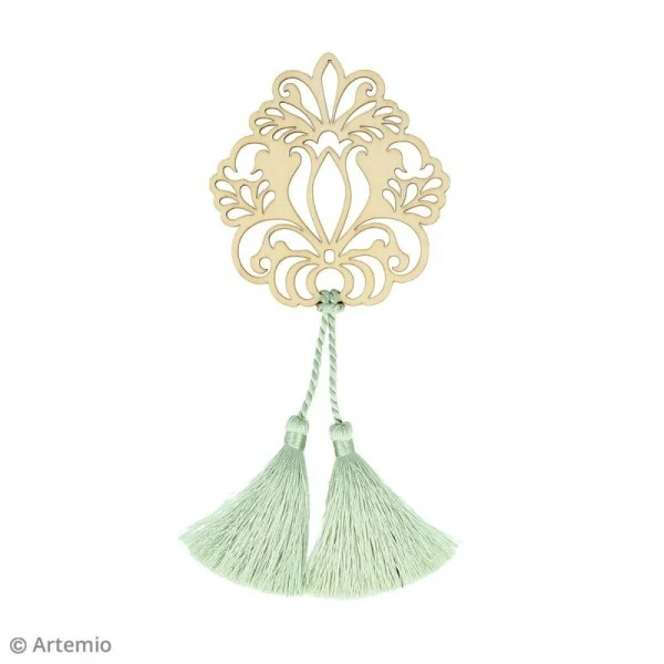 Offres ✔️ Artemio Forme En Bois à Décorer Et Pampilles - Médaillon Fleur Baroque - 8,5 Cm 💯 4 Offres ✔️ Artemio Forme En Bois à Décorer Et Pampilles - Médaillon Fleur Baroque - 8,5 Cm 💯 – Image 2