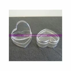 Meilleur prix 👍 Lealoo® Coeur à Suspendre Lot De 3 Boites Contenants Dragées En Plastique Forme Coeur, Longueur 6 Cm 🎉