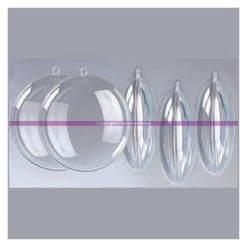 Promo 🤩 Lealoo® Boule Plastique Transparente Lot De 5 Médaillons En Plastique Transparent Pour Contact Alimentaire, 7 Cm ✨