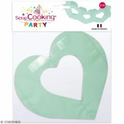 Tout neuf 👏 ScrapCooking Guirlande à Décorer Guirlande Coeurs Vert D'eau - 10 M ⭐