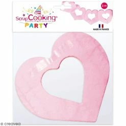 De gros 😀 ScrapCooking Guirlande à Décorer Guirlande Coeurs Roses - 10 M ⌛