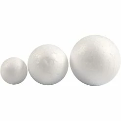 Meilleure vente 🧨 Creativ Company Boules Polystyrène Set De Boules En Polystyrène - 20 à 40 Mm - 12 Pcs ⭐